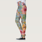 Elegantes rosa Blumenmuster Leggings (Links)