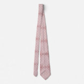 Elegantes rosa Blumenmuster Neck Tie Krawatte (Rückseite)