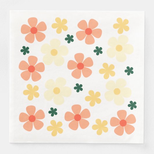 Elegantes rosa Blumenmuster, perfekt für jeden Tis Serviette (Vorderseite)