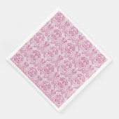 Elegantes rosa Blumenmuster Serviette (Ecke)