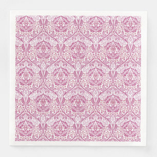 Elegantes rosa Blumenmuster Serviette