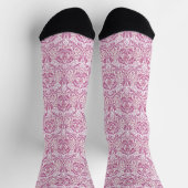 Elegantes rosa Blumenmuster Socken (Oben)