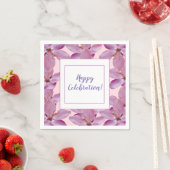 Elegantes rosa Blumenpapier Napkins Serviette (Beispiel)