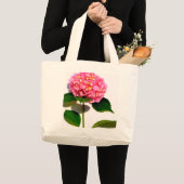 Elegantes rosa, blumenrosa Hydrangea Jumbo Stoffbeutel (Vorderseite (Produkt))
