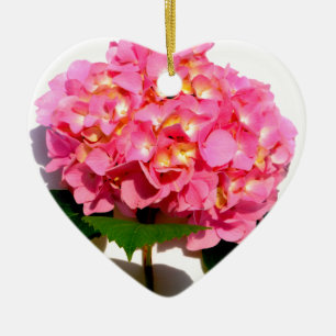 Elegantes rosa, blumenrosa Hydrangea Keramik Ornament