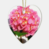 Elegantes rosa, blumenrosa Hydrangea Keramik Ornament (Links)