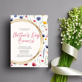 Elegantes rosa Blumenstrauß, Brunch der Mutter am  Einladung