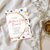 Elegantes rosa Blumenstrauß, Brunch der Mutter am  Einladung