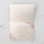 Elegantes Rosa Blumenstrauß Party Bridal Dankeskarte (Innenseite)