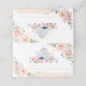 Elegantes Rosa Blumenstrauß Party Bridal Platzkarte (Außenseite Aufgefaltet)