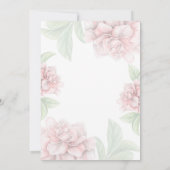 Elegantes rosa Blumentypografie-Brautparty Einladung (Rückseite)