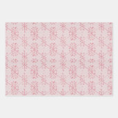 Elegantes rosa Blumenverpackungspapier Geschenkpapier Set (Vorderseite)