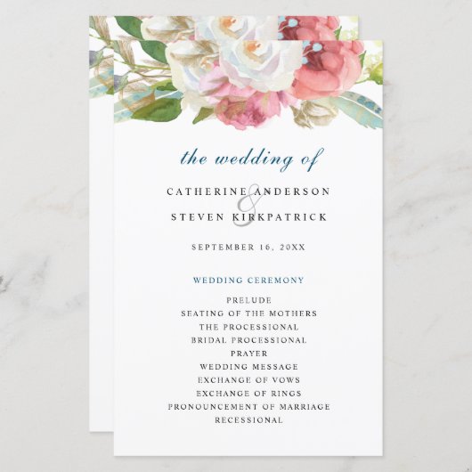 Elegantes rosa Blumenzwiebelprogramm (Vorne/Hinten)