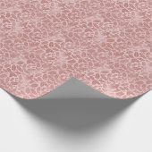 Elegantes Rosa Blush Botanicals | Weihnachtsfeiert Geschenkpapier (Ecke)
