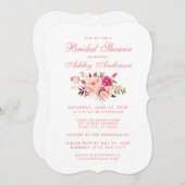 Elegantes Rosa Blush Brautparty laden Sie ein Einladung (Vorne/Hinten)