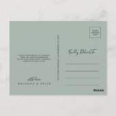 Elegantes Rosa Blush Floral Vielen Dank Postkarte (Rückseite)