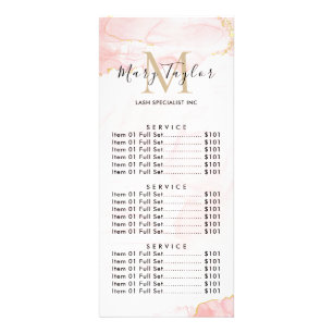 Elegantes Rosa-Blush-Gold-Glitter-Marmor Werbekarte