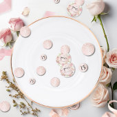 Elegantes Rosa, Blush und Rose Gold Quinceañera Konfetti