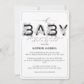 Elegantes Rosa Blütenbraun per Mail Kinderdusche Einladung (Vorderseite)