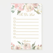 Elegantes Rosa Blütengoldfarben für benutzerdefini Post-it Klebezettel (Vorderseite)