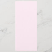 Elegantes rosa Bogen Menü Menükarte (Rückseite)