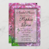 Elegantes Rosa Boho Blumen Blume Brautparty Einladung (Vorne/Hinten)