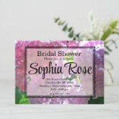 Elegantes Rosa Boho Blumen Blume Brautparty Einladung (Stehend Vorderseite)