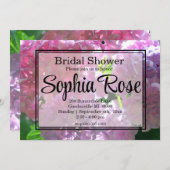 Elegantes Rosa Boho Blumen Blume Brautparty Einladung (Vorne/Hinten)