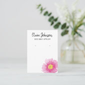 Elegantes rosa Boho Blumenschmuck Earring Display Visitenkarte (Stehend Vorderseite)