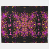 Elegantes rosa boho-Retromuster Fleecedecke (Vorderseite (Horizontal))