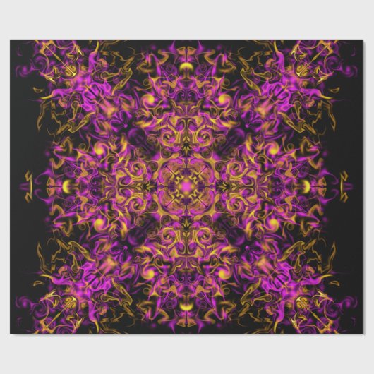 Elegantes rosa boho-Retromuster Geschenkpapier (Flach)