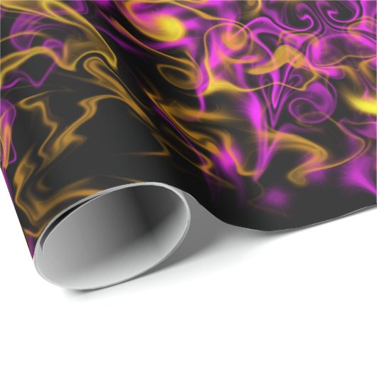 Elegantes rosa boho-Retromuster Geschenkpapier (Rolleneckpunkt)