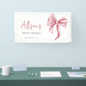 Elegantes Rosa-Bow-Brautparty Banner (Messe)