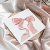 Elegantes rosa Bow Coquette Paper Serviette