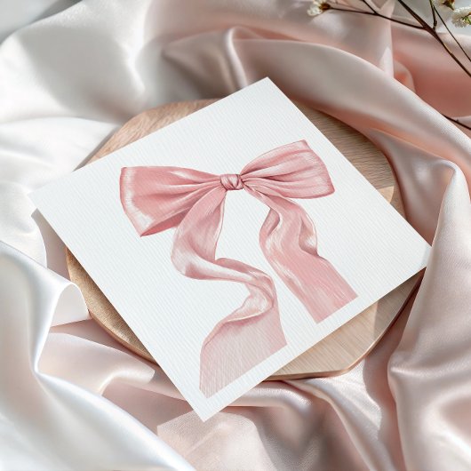 Elegantes rosa Bow Coquette Paper Serviette