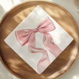 Elegantes rosa Bow Coquette Paper Serviette
