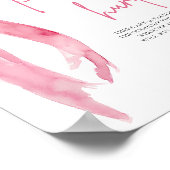 Elegantes Rosa Bow Niedlicher Schnuller Jagdspiel Poster (Ecke)