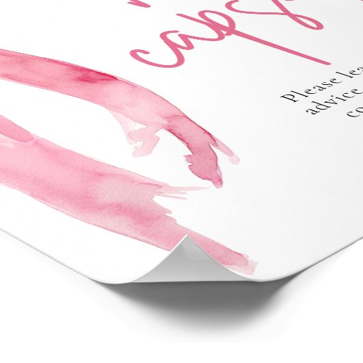 Elegantes, rosa Bow Time Capsule Game Sign Poster (Ecke)