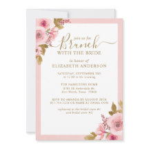 Elegantes Rosa Brautparty Brunch