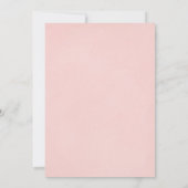 Elegantes Rosa Brautparty Brunch Einladung (Rückseite)