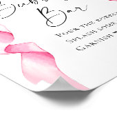 Elegantes Rosa Brautparty Bubbly Bar Poster (Ecke)