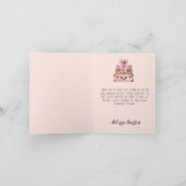 Elegantes Rosa Brautparty Dankeskarte (Innenseite)