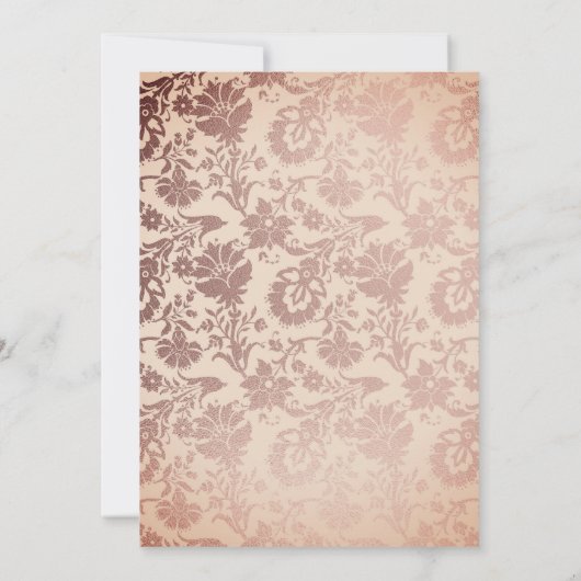 Elegantes Rosa-Brautparty Einladung (Rückseite)