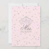 Elegantes Rosa Brautparty Einladung (Rückseite)