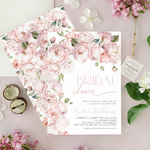 Elegantes Rosa Brautparty Einladung