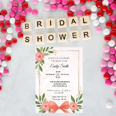 Elegantes Rosa Brautparty Einladung