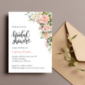 Elegantes Rosa Brautparty Einladung