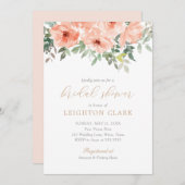 Elegantes Rosa Brautparty Einladung (Vorne/Hinten)