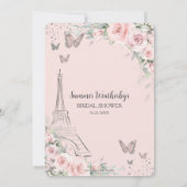 Elegantes Rosa Brautparty Einladung (Rückseite)