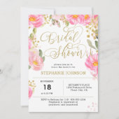 Elegantes rosa Brautparty Einladung (Vorderseite)